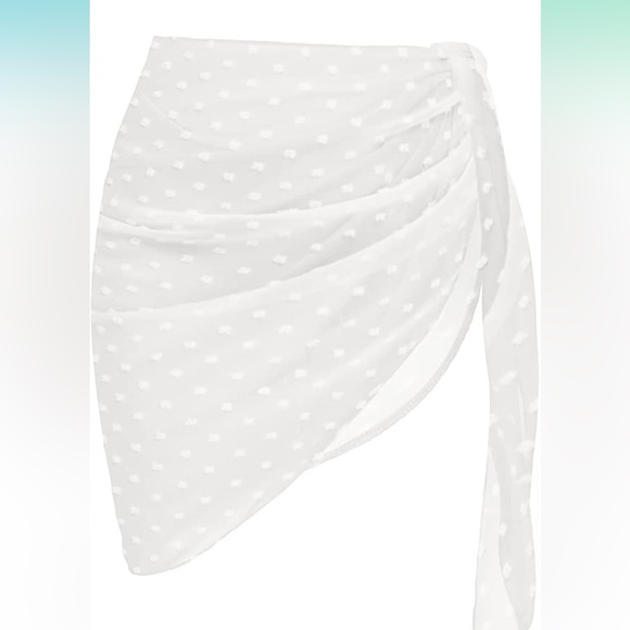 FLASH SALE $5 Chiffon Swiss Dot Sarongs Beach Wrap Sheer Bikini Wraps Cover Up - Picture 1 of 4